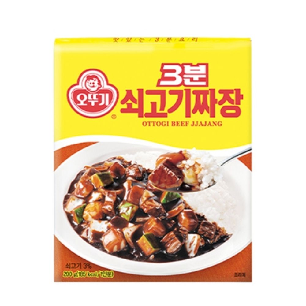 오뚜기 즉석 3분 요리 식품 쇠고기 짜장 200g 낱개판매