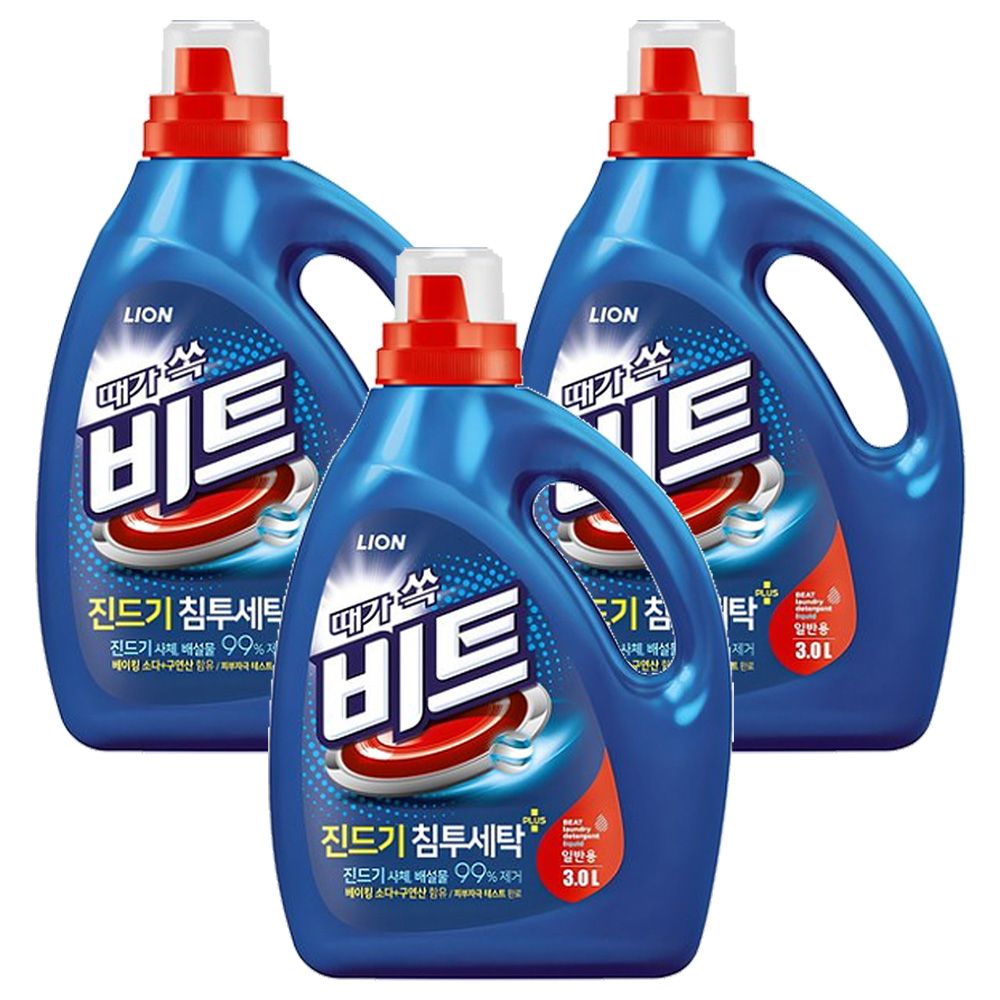 비트 진드기 세탁세제 액체 일반용 본품 3L x 3개