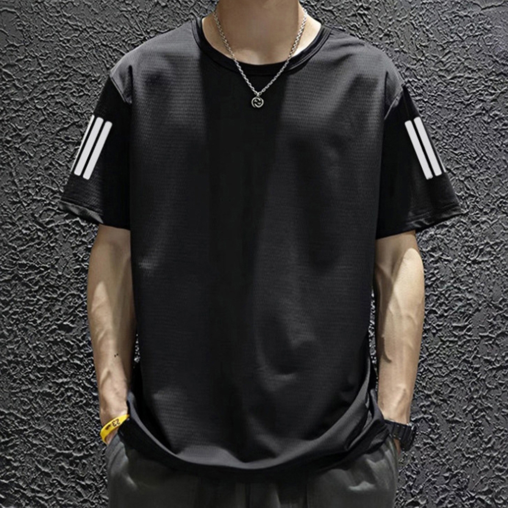 기능성 쿨링 라운드 반팔티 러닝 운동