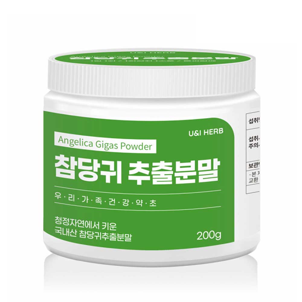 유앤아이 HERB 참당귀 추출분말200g 국산 데커신 풍부